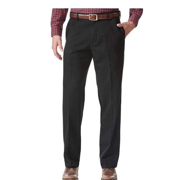 Dockers Men's Relaxed Fit Comfort Pants, Black - 40x30 - Picture 1 of 4